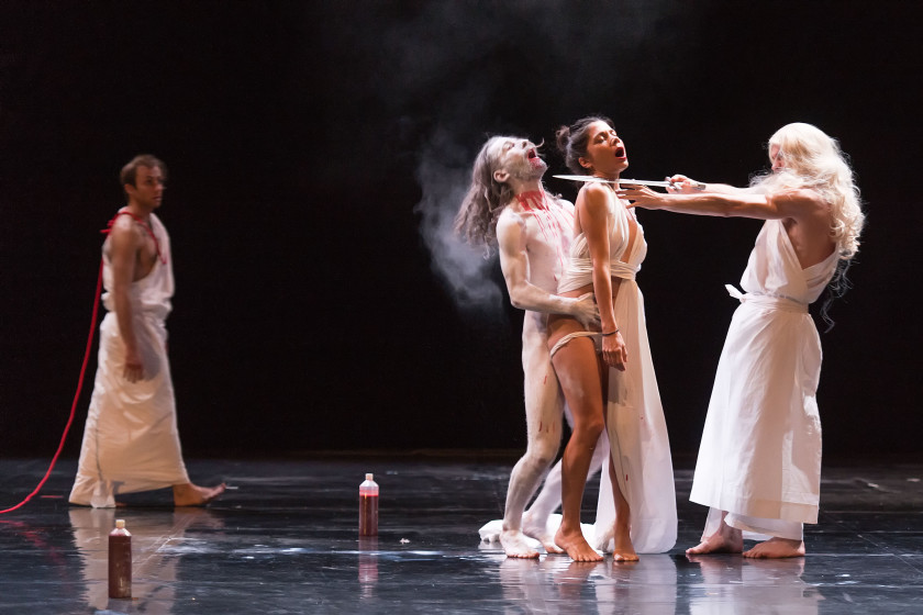 Scene from Mount Olympus to glorify the cult of tragedy (a 24h performance) by Troubleyn / Jan Fabre, ©photo: Wonge Bergmann, © Troubleyn/Jan Fabre. 