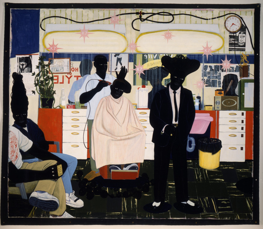 Kerry James Marshall, De Style., 1993. Los Angeles County Museum of Art, Los Angeles, purchased with funds provided by Ruth and Jacob Bloom. Digital image © 2015 Museum Associates/LACMA. Licensed by Art Resource, New York.