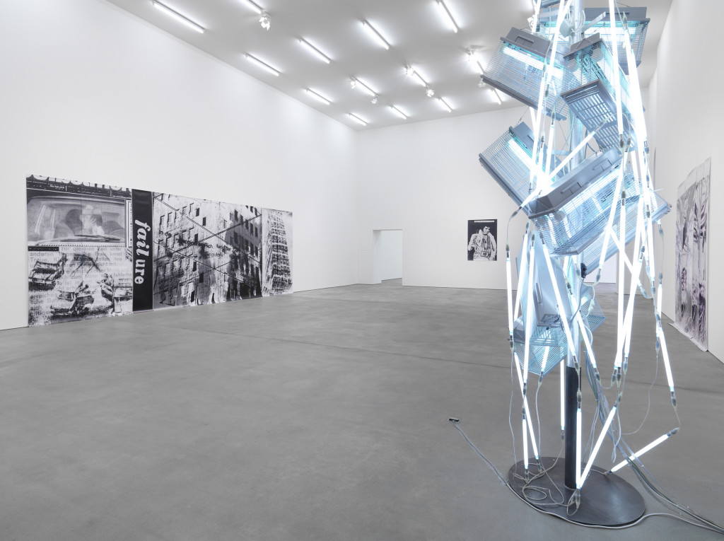 Installation view, Astrid Klein, La Societe du Spéctacle, Sprüth Magers, Berlin, 2013. © Astrid Klein. Courtesy Sprüth Magers.