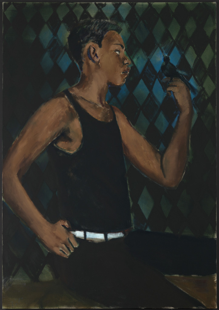 Lynette Yiadom-Boakye, Lute Music to a Heathen, on view in A Passion To A Principle at the Kunsthalle Basel, 2016. Courtesy the artist; Corvi-Mora, London, and Jack Shainman Gallery, New York. 