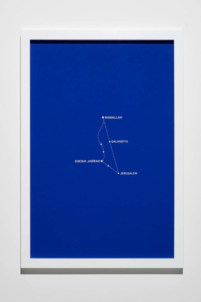 Bouchra Khalili, The Constellations, Fig.3, 2011. Silkcreen print on paper. Courtesy of the artist.