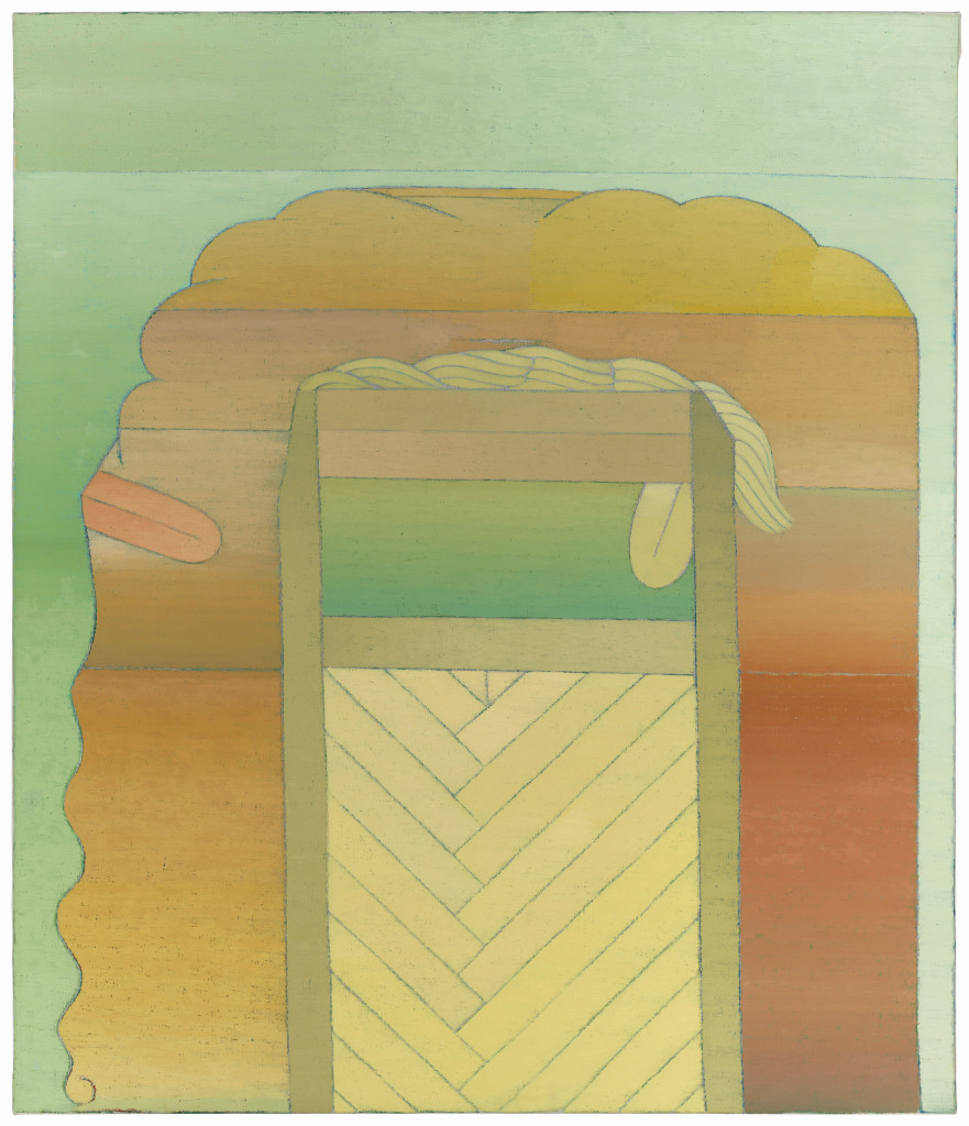 Miyoko Ito: Oracle, 1967-1968; oil on canvas; 47.375 x 37.75 in.;  courtesy of Jim Nutt & Gladys Nilsson; © The Estate of Miyoko Ito. Photo:  Tom Van Eynde.