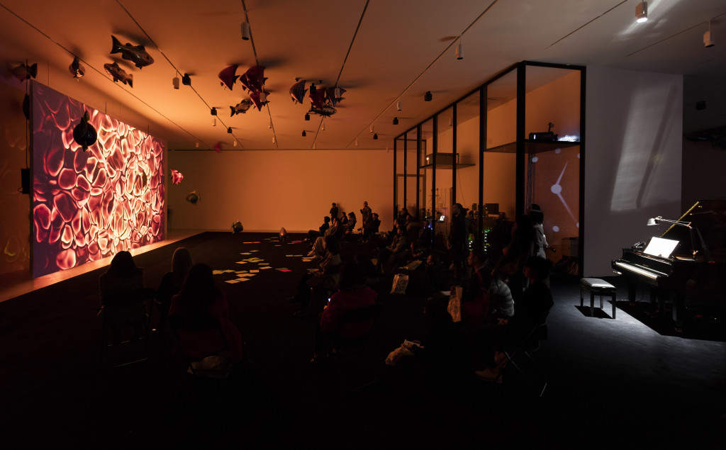 Installation view from Philippe Parreno: La levadura y el anfitrión, Museo Jumex 2017- 2018. Photo: © Andrea Rossetti.